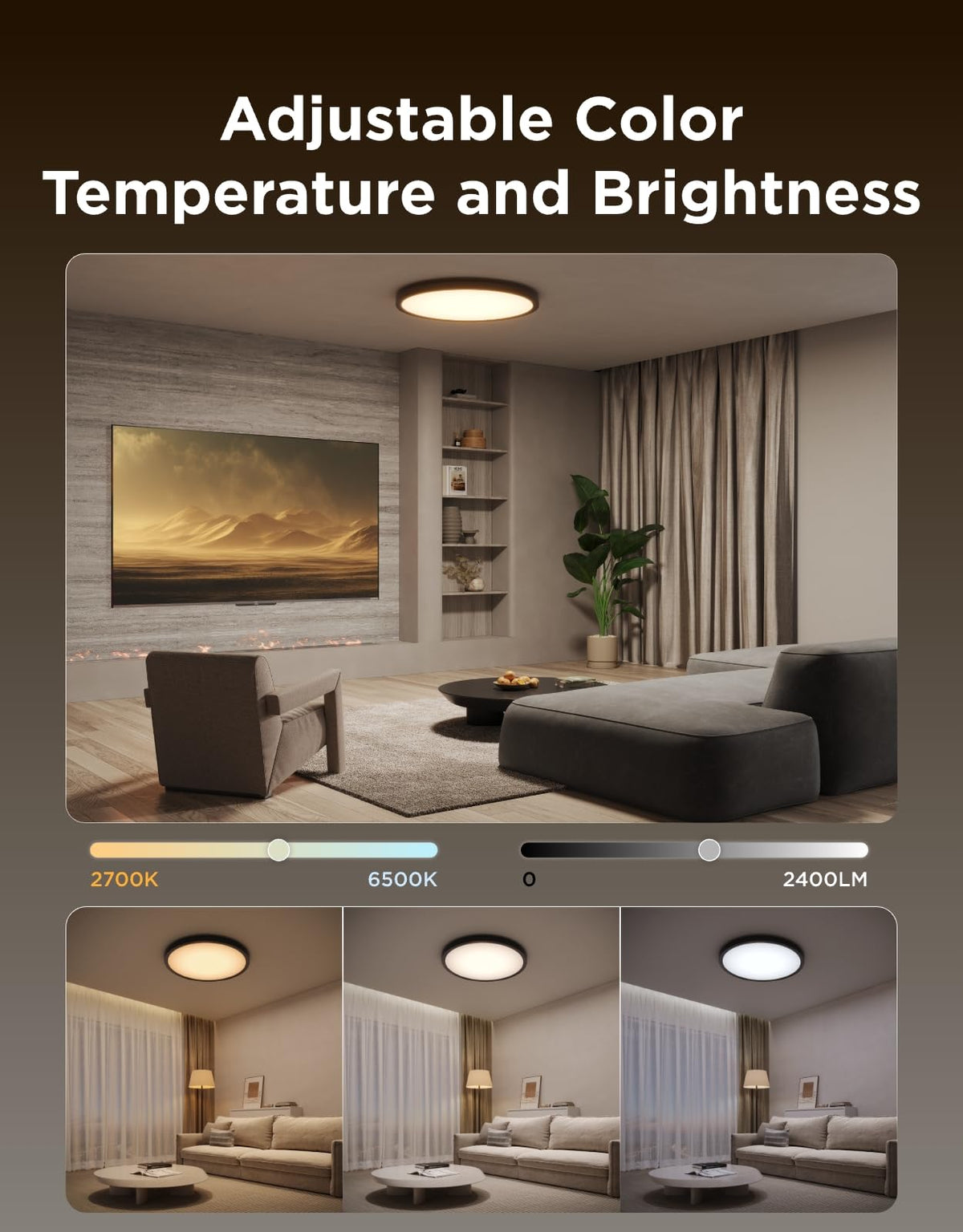 Govee Smart Ceiling Light with Alexa control for hands-free lighting
