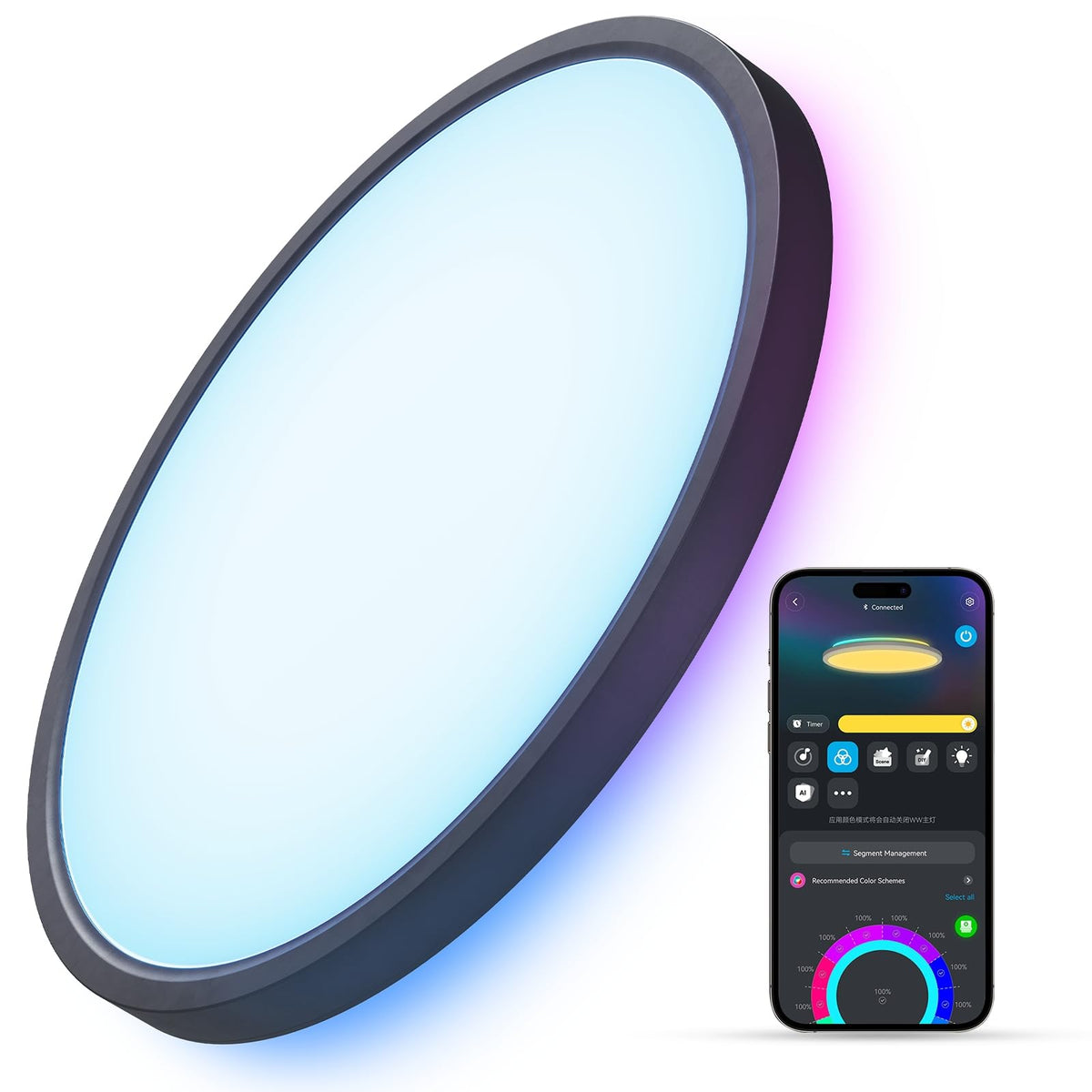 Govee Smart Ceiling Light main RGBWW module for vibrant room ambiance
