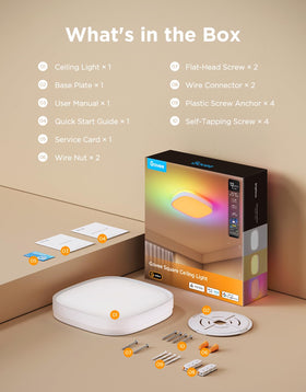 Govee Smart Ceiling Light Matter compatibility enables future-ready automation.