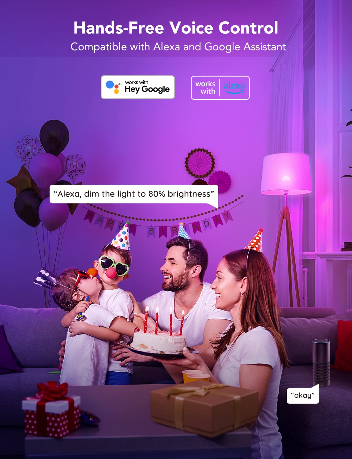 Govee smart light bulbs color spectrum enables vibrant room accents and daily ambiance