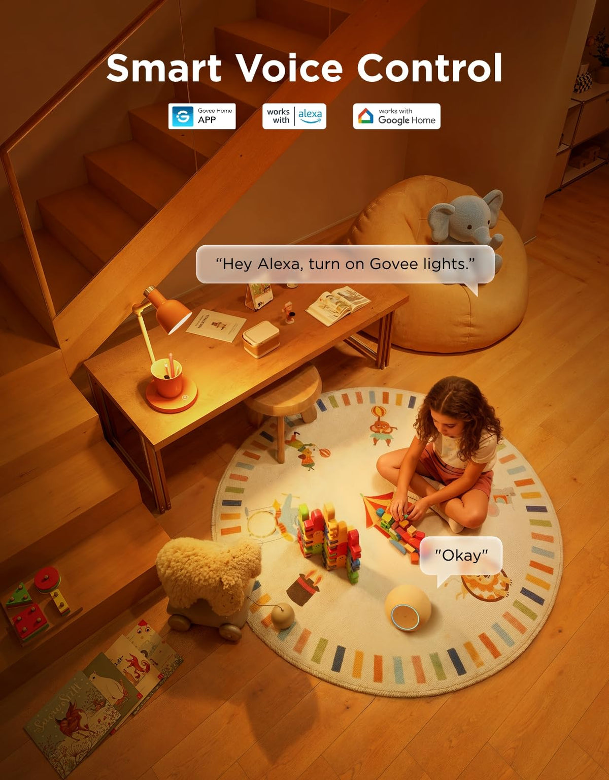 Govee smart bulbs syncing with music for dynamic ambiance