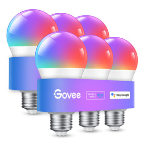 Govee smart light bulbs in starter-pack setup for easy installation and mood lighting