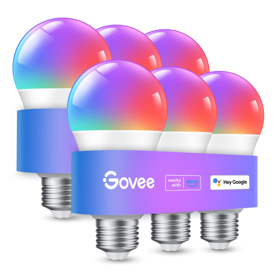 Govee smart light bulbs in starter-pack setup for easy installation and mood lighting