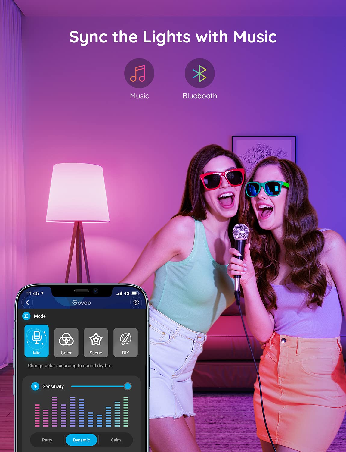 Govee bulbs with voice control for hands-free room lighting