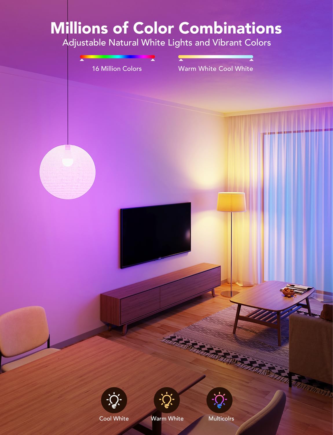 Govee bulbs support WiFi and Bluetooth for flexible control