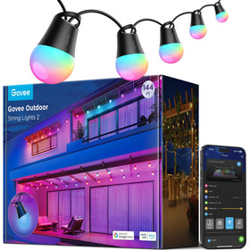 Govee smart outdoor string lights 144ft assembly for wide-area ambience