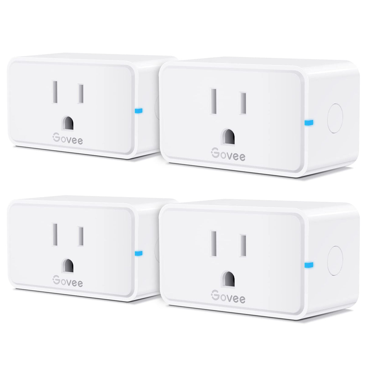 Govee Smart Plug 15A with a compact design fits tight outlets for clutter-free power.