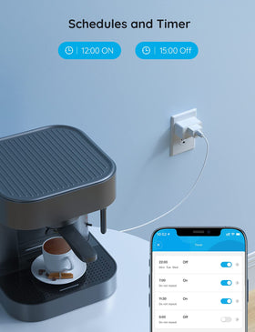 Govee Smart Plug 15A fits into tight spaces without blocking other outlets.