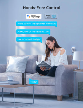 Govee Smart Plug supports Alexa voice control for hands-free operation.