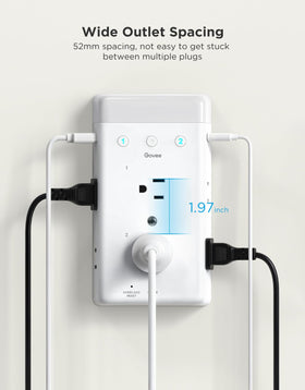 Govee Smart Plug Extender desk setup ideal for home office and bedside use.