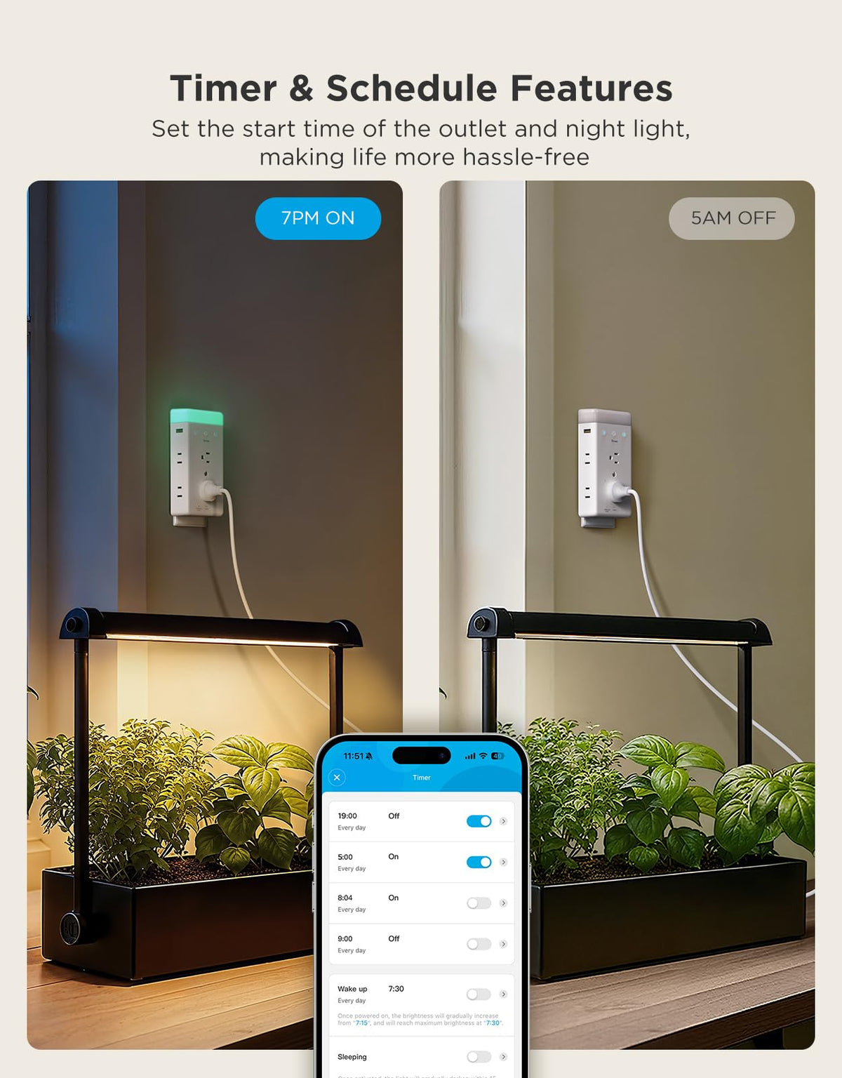 Govee Smart Plug Extender outlets and USB ports ready for simultaneous charging.
