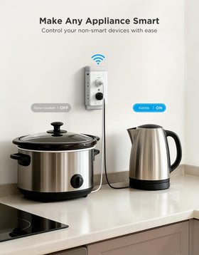 Govee Smart Plug Extender three-sided design enables flexible placement.
