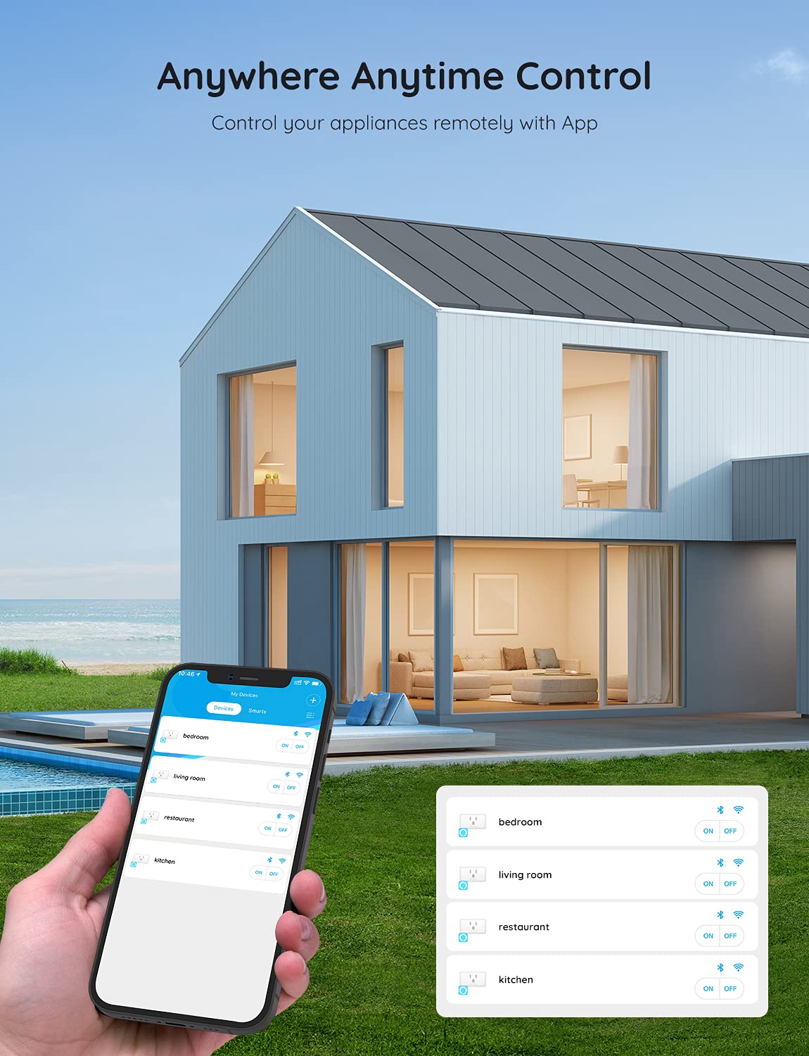 Govee Smart Plug setup requires no hub and uses the Govee Home app.