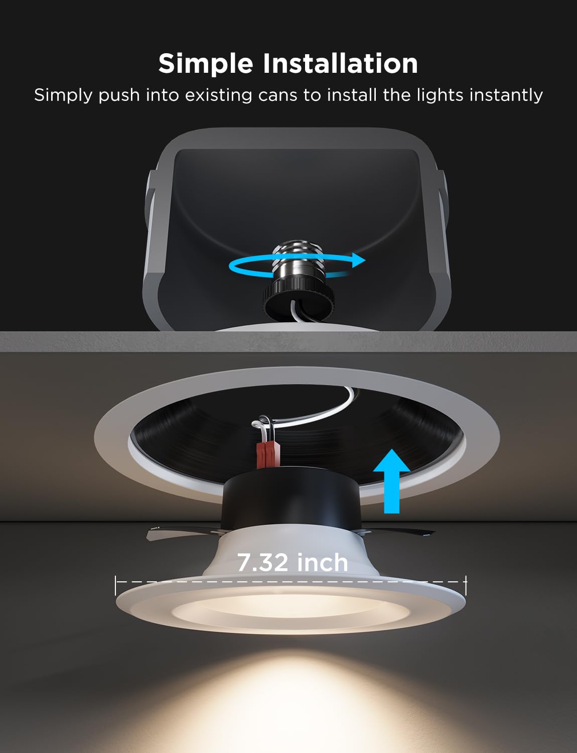 Govee 6-pack recessed lighting kit ready to install in multiple rooms.
