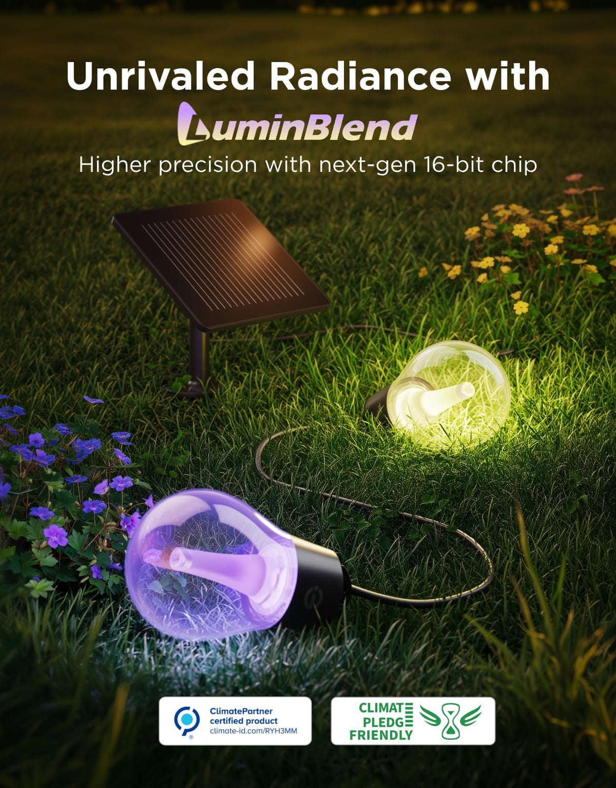Govee solar panel tilt adjustment demonstrates sun exposure optimization