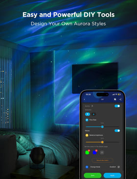Govee Star Light Projector RGBW colors for vibrant mood lighting.