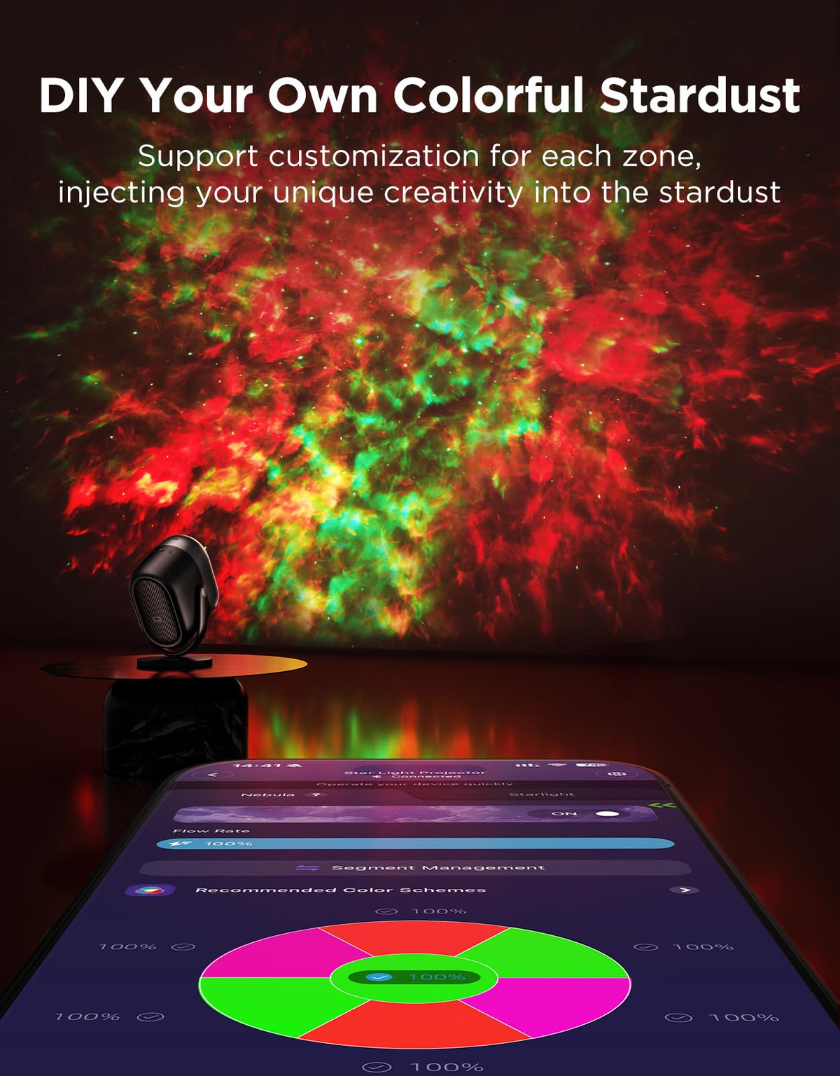 Govee Star Projector covers up to 540 square feet with wide-angle lenses