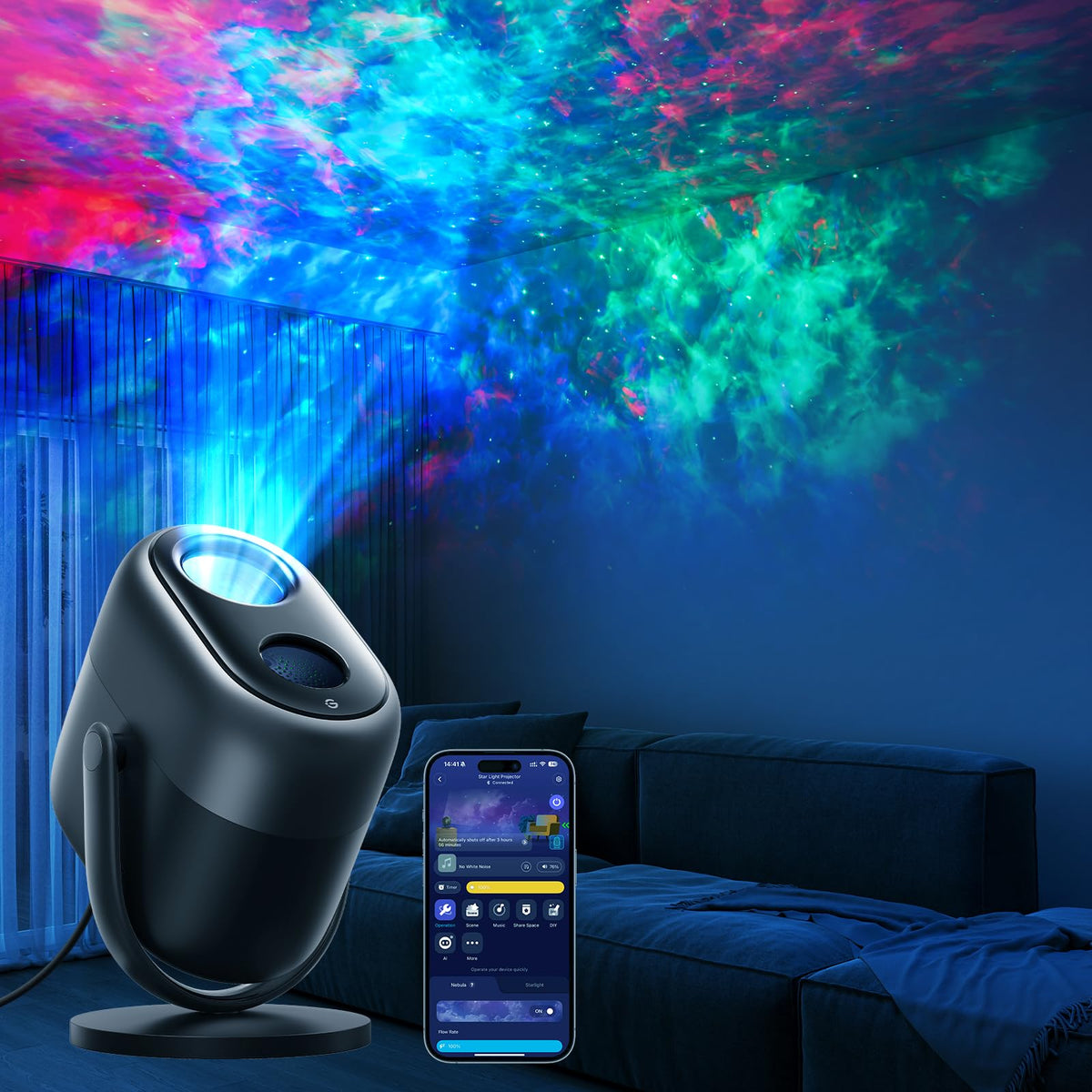 Govee Star Projector with 7-Zone Stardust effects for kids' rooms