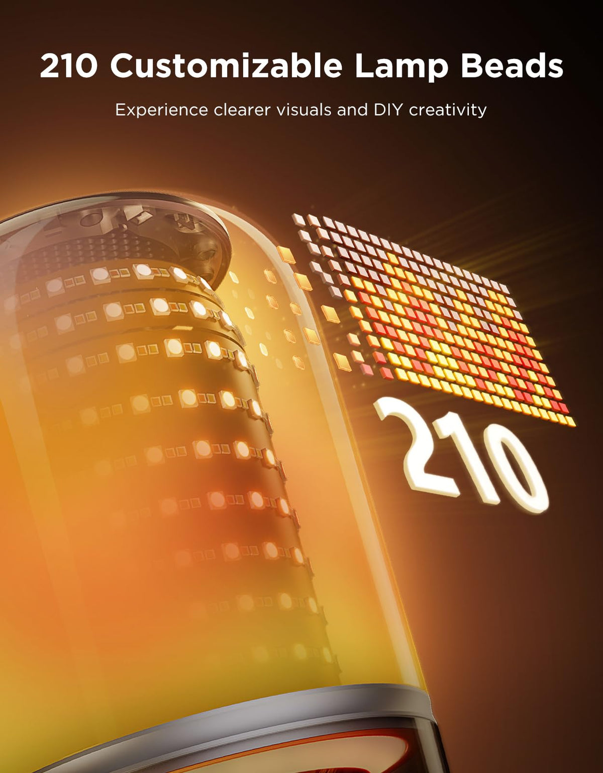 Cordless lamp with 5200 mAh battery for unplugged entertainment