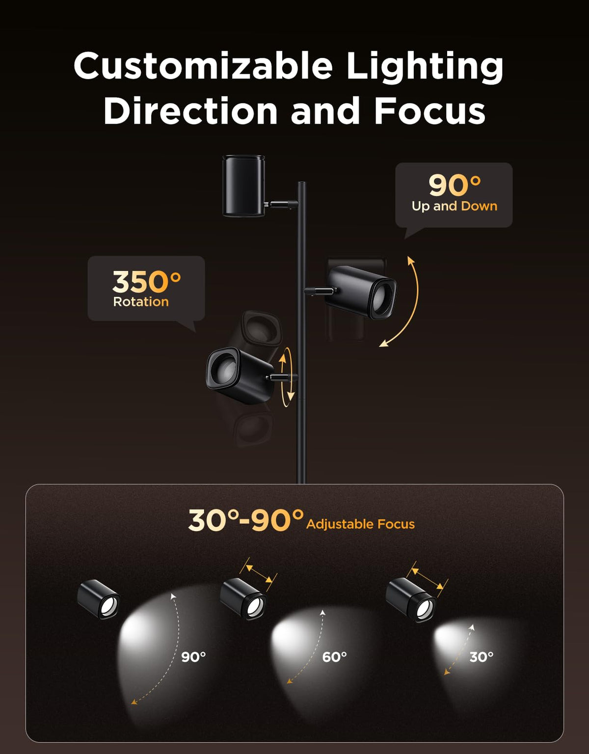 Govee Tree Floor Lamp compatible with Matter for seamless smart control.