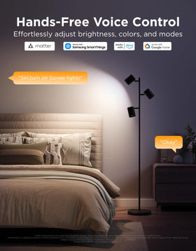 Govee Tree Floor Lamp with Music Sync for synchronized light show.