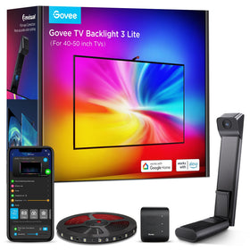 Govee TV Backlight 3 Lite setup for 40-50 inch TVs with vivid, even edge color.