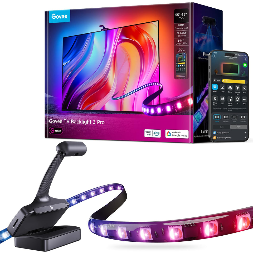 Govee TV Backlight 3 Pro camera module captures accurate hues for vivid scenes.