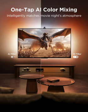LuminBlend technology delivers smooth color gradients on the Govee TV Backlight 3 Pro.