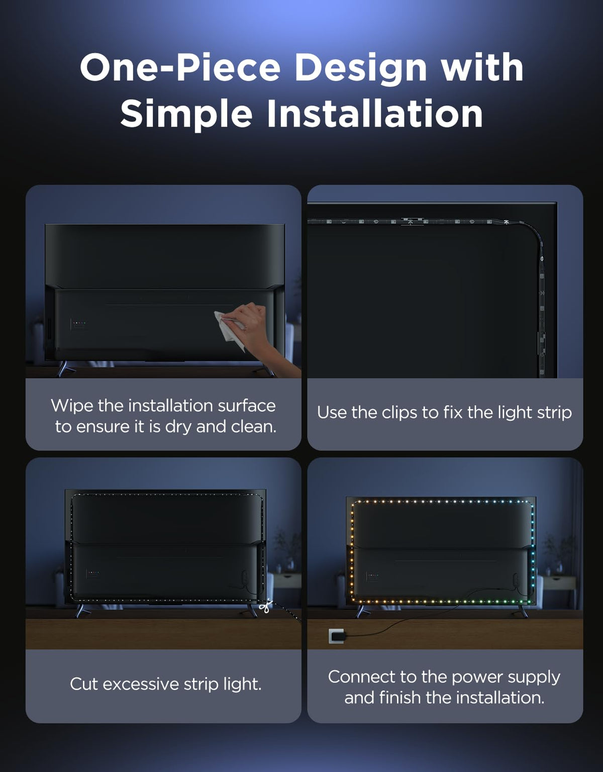 Govee TV LED Backlight 2 scenes gallery with 210 options
