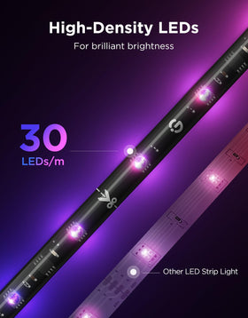 Govee TV LED Backlight 2 RGBWIC colors deliver vivid visuals for movies.