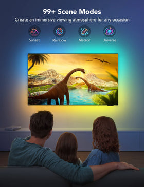 Over 99 preset scenes for movie nights, gaming, and relaxing evenings.