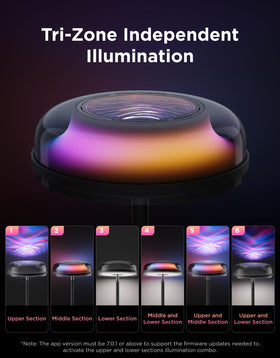 Govee Uplighter RGBIC scenes illuminate walls with color