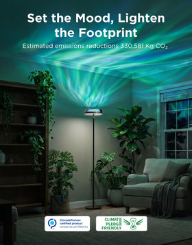 Govee Uplighter floor lamp provides 1000lm task lighting at a desk
