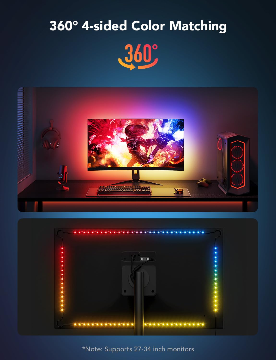 Govee VibraMatch color-matching tech on Govee Gaming Light for Monitor G1