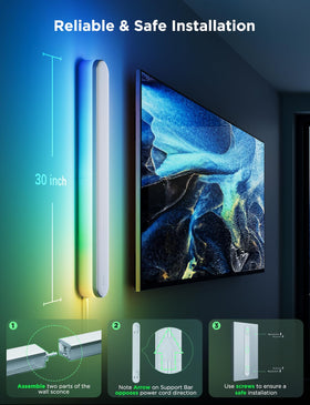 Modern design of Govee sconces adds contemporary style to hallways or living spaces