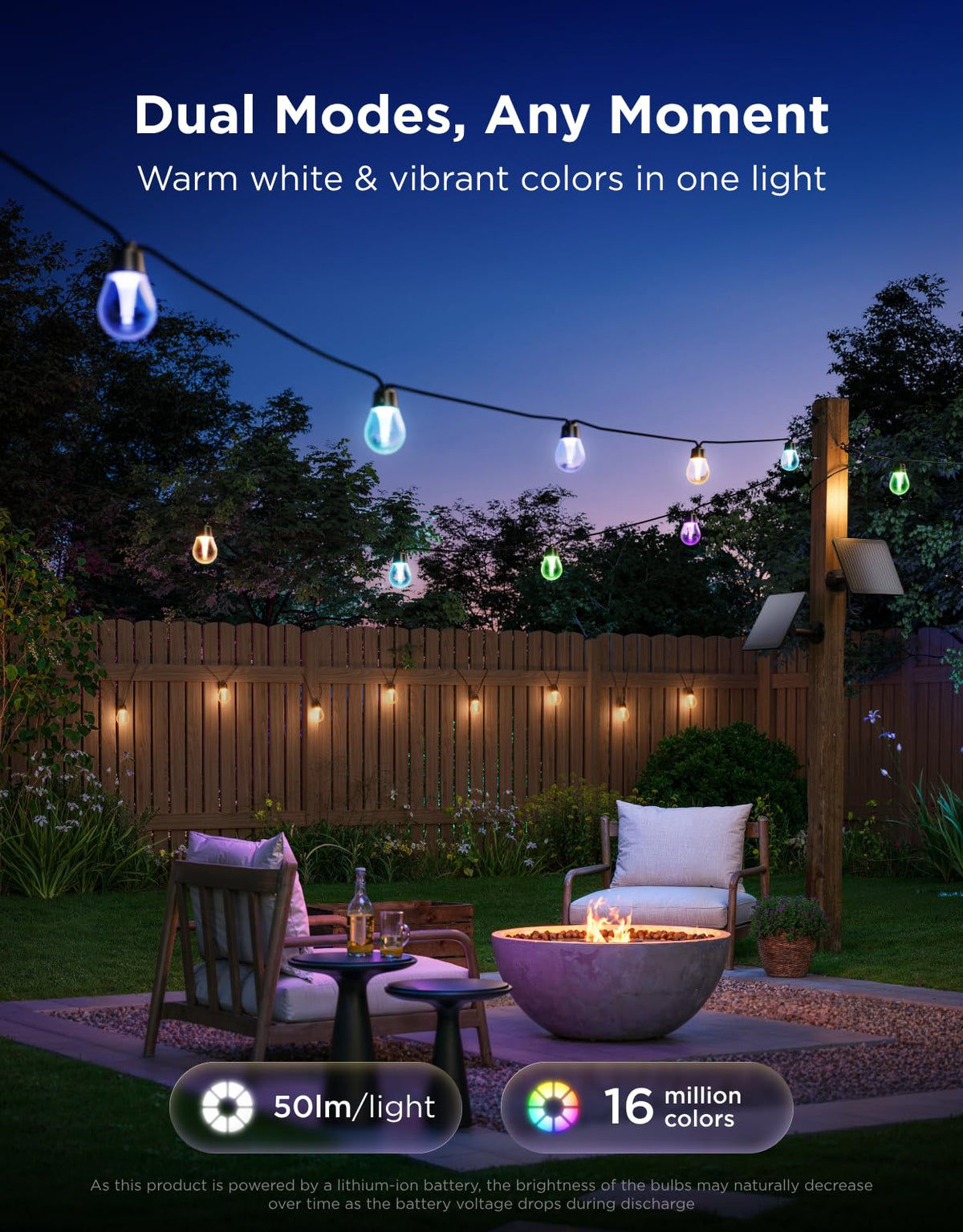 Govee white dimmable light with 50lm brightness