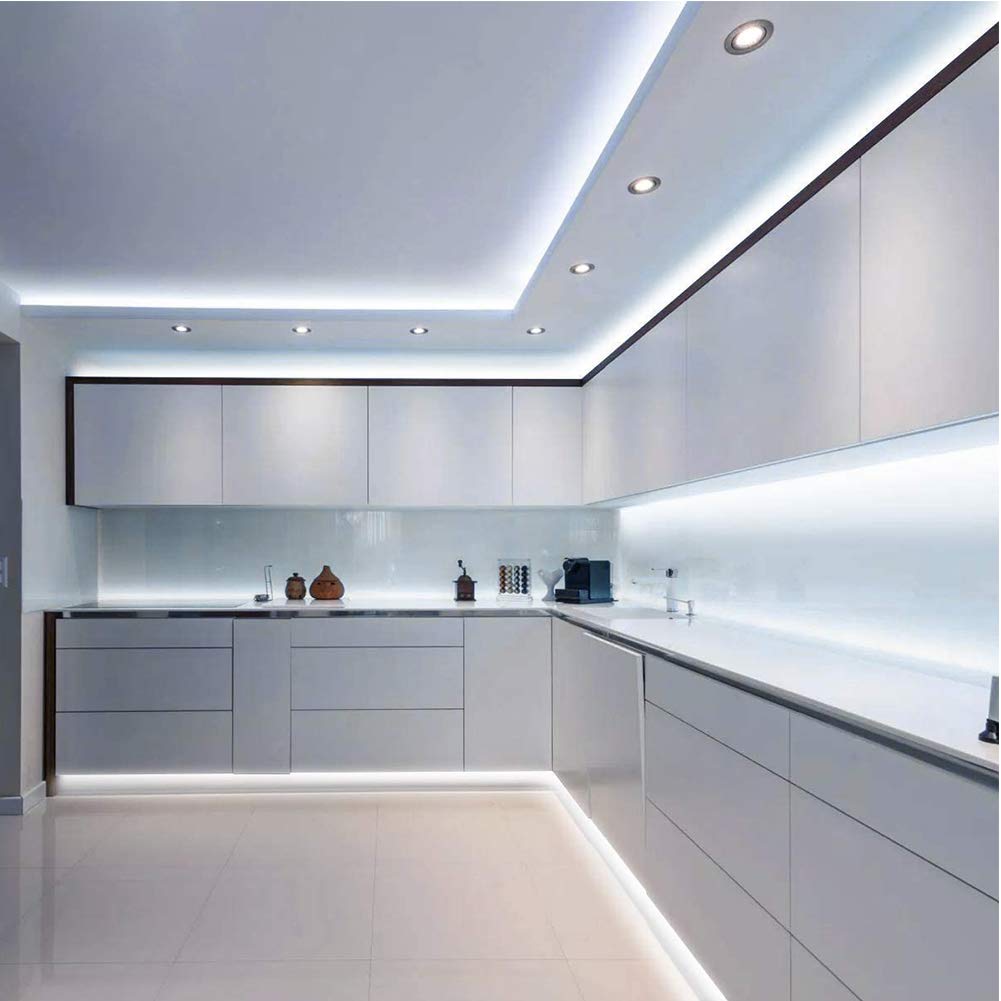 Govee LED strip runs on 12V with a safety-tested adapter.