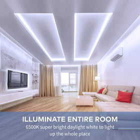 Govee LED strip with strong adhesive backing for secure mounting.