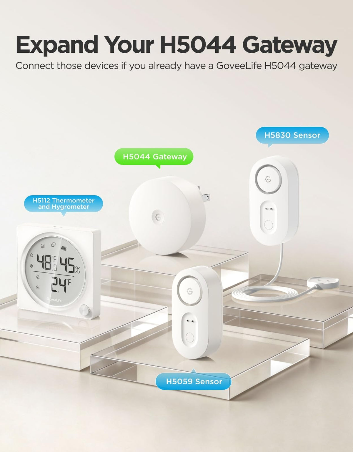 GoveeLife 5-year battery life reduces maintenance and replacements.