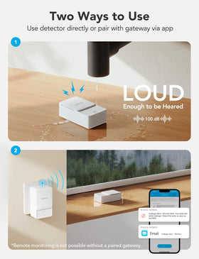 GoveeLife compact sensor placed on table illustrating unobtrusive home protection