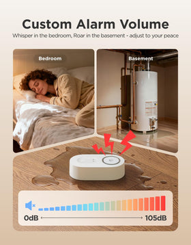 GoveeLife IP67 waterproof detector withstands spills and humidity in kitchens and basements.