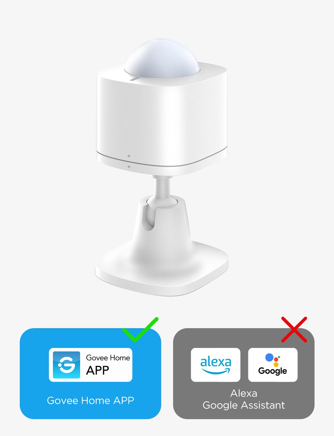 GoveeLife motion sensor battery compartment for easy power access