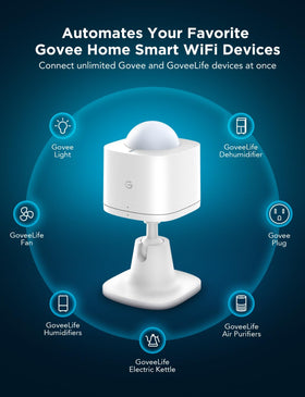 GoveeLife motion sensor detection range illustration showing 5-6 meter reach