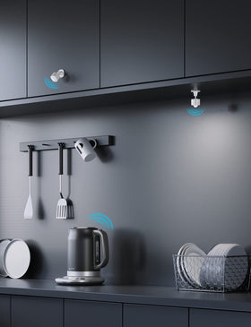 GoveeLife motion sensor in hallway use demonstrating hands-free lighting control