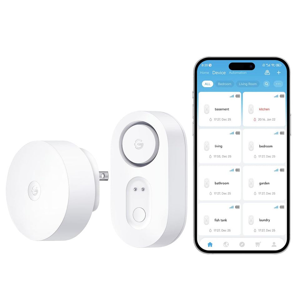 GoveeLife leak detector front view for home monitoring