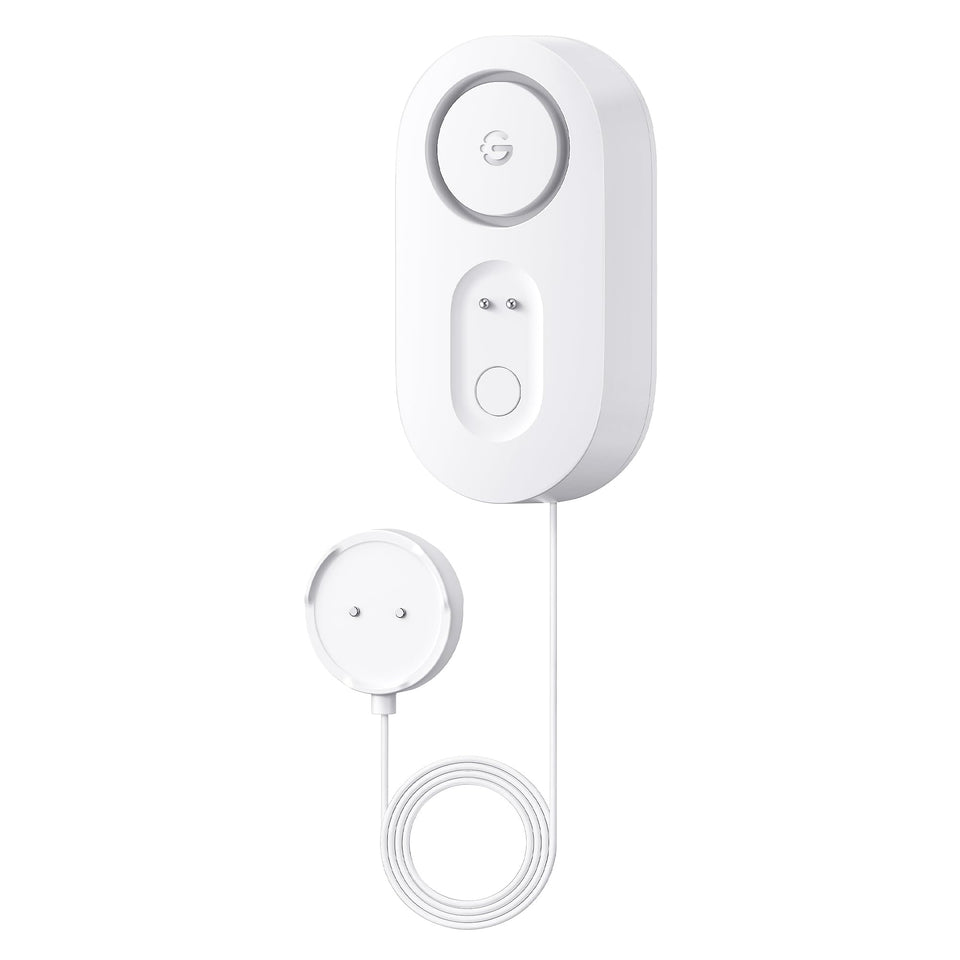 GoveeLife Water Leak Detector 1s with cable detects hidden leaks behind appliances.