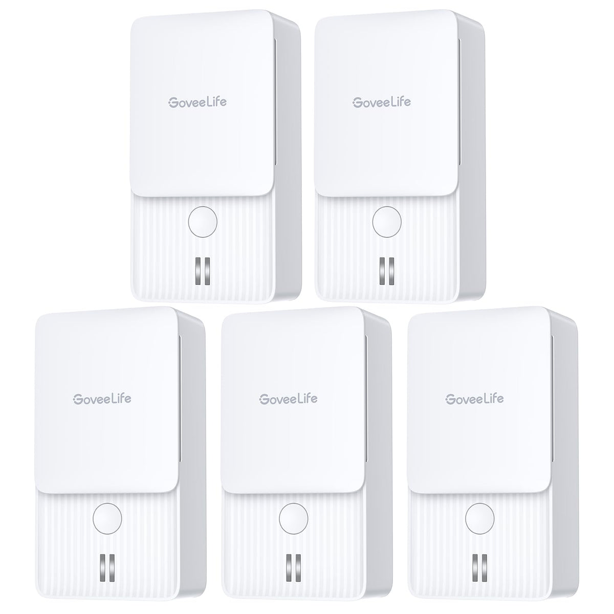 GoveeLife water leak detectors 5 pack mounted in kitchen for early moisture alerts