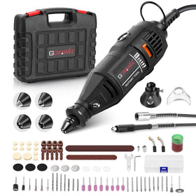 GOXAWEE rotary tool with keyless chuck enables quick accessory changes for stable results.