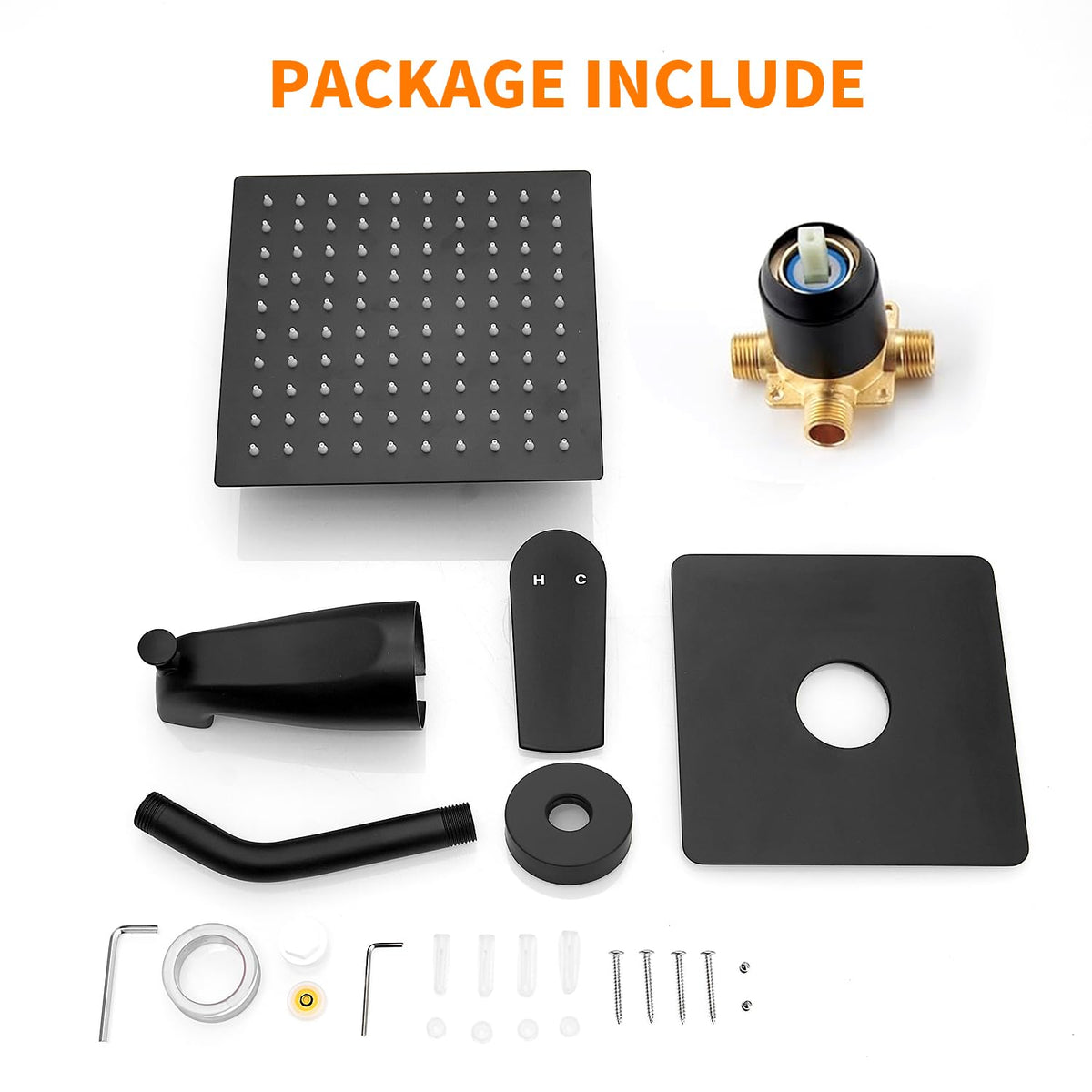GOXIUHAN tub shower trim kit offers a modern focal point and easy maintenance.