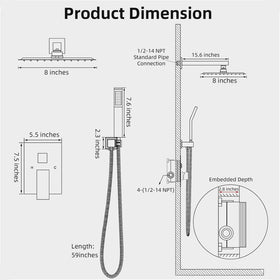 GOXIUHAN shower valve provides reliable temperature control and durability.